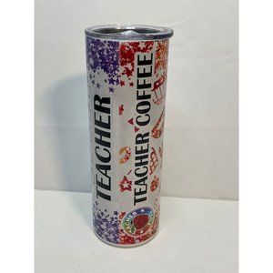 Teacher Fuel Coffee stainless steel tumbler mug water bottle 8" Kupresso